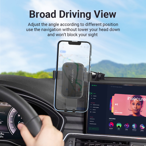 Vention KCOB0 Car, Smartphone, Car Console, Desk SmartPhone Holder - 117.6 mm x 73 mm x 161.9 mm x - ABS, Silicone Box - B