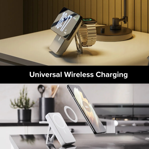 Alogic Stromspeicher - Weiß - für iPhone 8, iPhone 11, Smartphone, iPhone 15 Pro Max, AirPod, Apple Watch, Google Pixel 3 
