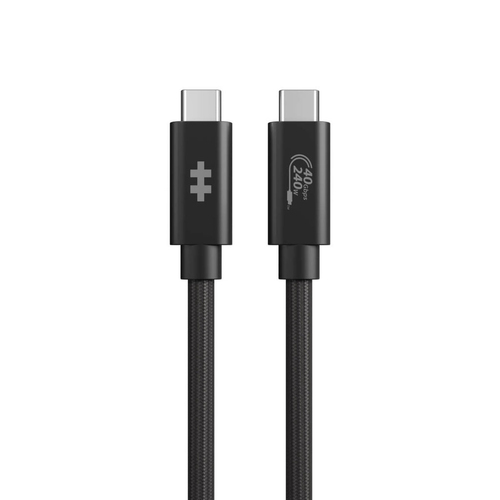 Hyper HyperDrive HD6500BKGL 1.20 m USB4 Data Transfer Cable - Cable for Audio/Video Device, USB Device, MacBook, MacBook P