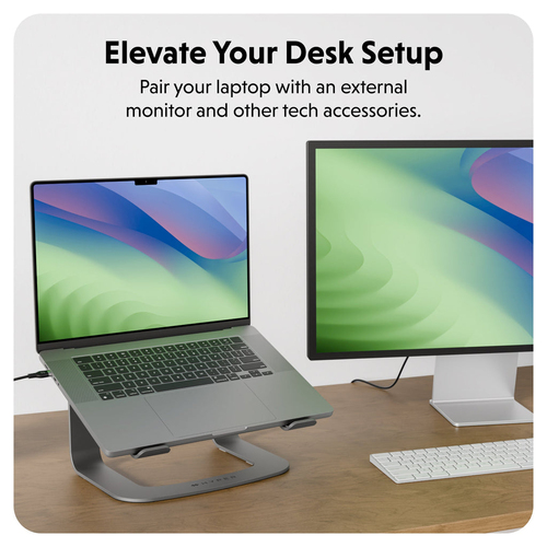 Hyper HyperSpace HS1110GYGL Notebook Stand - Up to 40.6 cm (16") Screen Support - 15 cm Height x 27.4 cm Width x 20.6 cm D