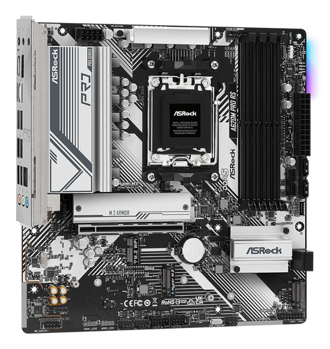 ASRock A620M Pro RS Gaming-Desktop-Motherboard - AMD A620 Chipsatz - Buchse AM5 - Micro ATX - Ryzen 7 Unterstützter Prozes
