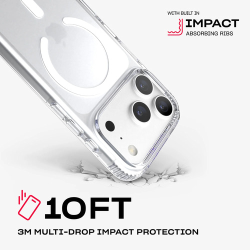 Tech21 EvoLite Clear MagSafe. Case type: Cover, Brand compatibility: Apple, Compatibility: iPhone 18 Pro/17 Pro, Maximum s