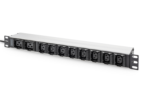 Digitus PDU - IEC 60320 C20 - 8 x IEC 60320 C13, 2 x IEC 60320 C19 - 16 A - 230 V AC Eingang - 1U - Waagerecht - Rackmount
