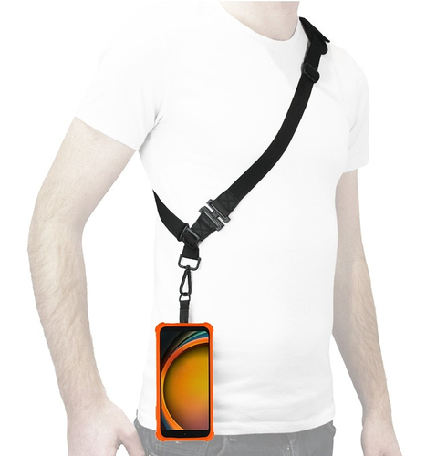 MOBILIS Robust Tasche Samsung Galaxy XCover7 Pro Smartphone - Orange - Sturzsicher, Stoßdämfpend, Stoßfest, Kratzfest, Sta