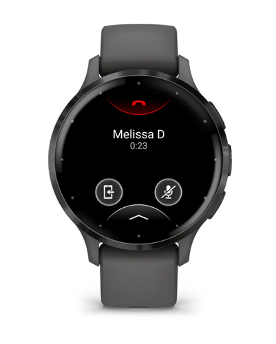 Garmin Venu 3S Smart Watch - 41 mm Case Height - 41 mm Case Width - Pebble Grey Case Color - Black Band Color - Stainless 
