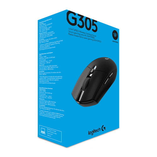 LOGITECH MOUSE G305 GAMING WRLS BLACK