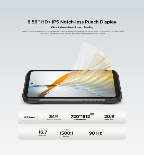 Doogee Fire 6. Dimensioni diagonale schermo: 16,7 cm (6.56"), Risoluzione del display: 1612 x 720 Pixel. Frequenza del pro