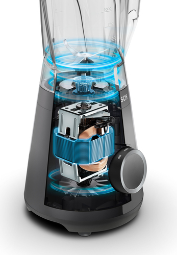 Frullatore da tavolo Bosch VitaPower MMB6141B - Plastica ABS - 1200 W - 2 Impostazione/i velocità - 1,50 L - 230 V ca - Nero