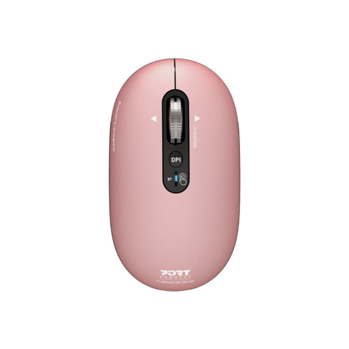 Port Connect PURE MAC Mouse - Bluetooth/Radio Frequency - USB Type A - Optical - 4 Button(s) - Copper Rose - Wireless - 2.