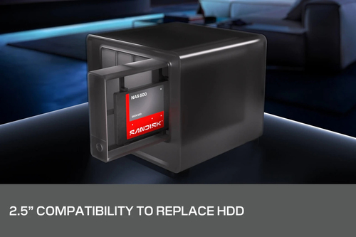 SanDisk NAS 600. Capacidade da drive SSD: 1 TB, Fator de forma SSD: 2.5", Velocidade de leitura: 560 MB/s, Velocidade de e