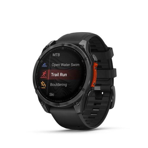 Garmin fēnix 8 Smartwatch - Rotondo Case Shape - Slate Grigio Colore del Case - Nero Colore cinturino - Titanio Materiale 