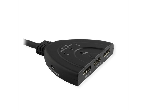 Value Audio/Video Switchbox - Cable - 3840 x 2160 - 4K - 2160p - 3 Input Device - 1 Display - Display, Monitor, Projector 