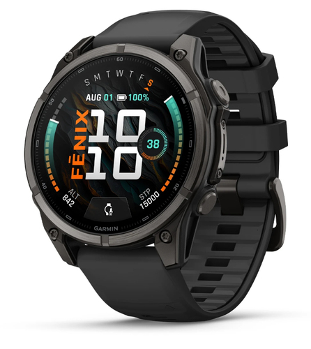 Garmin fēnix 9. Display diagonal: 3.56 cm (1.4"), Display technology: AMOLED, Display resolution: 454 x 454 pixels, Touchs