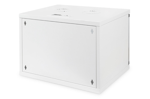 Digitus Compact 7U Wandmontierbar Rackschrank - 482,60 mm Rack-Breite - Hellgrau - Glas, Stahl - 100 kg Maximale Gewichtsk