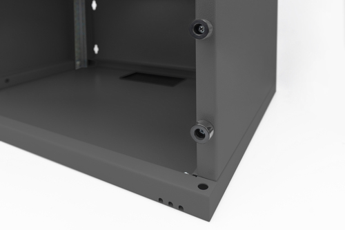 Digitus 4U Wall Mountable Enclosed Cabinet Rack Cabinet for Networking270 mm Rack Depth - Black - Glass, Sheet Steel - 60 