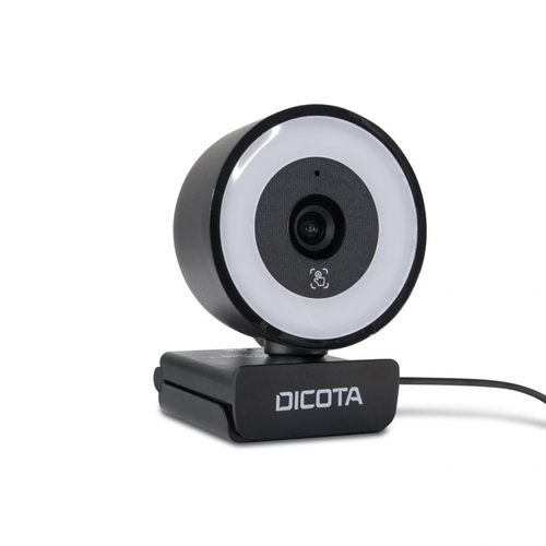 Dicota - Webcam - 5 Megapixel - USB 2.0 - 2592 x 1944 Pixel Videoauflösung - Autofokus - Tischhalterung, Stativ, Halterung