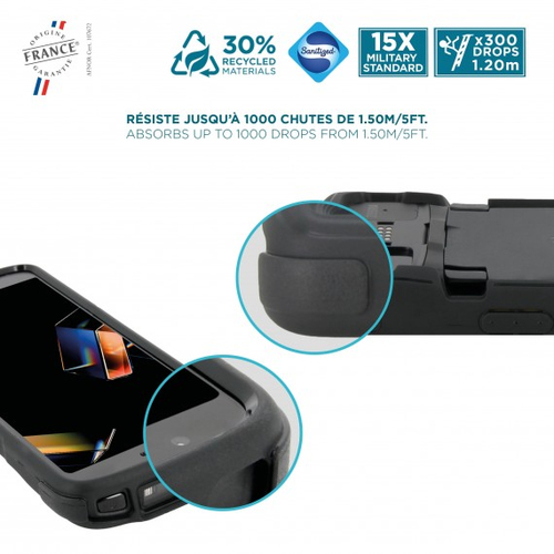 MOBILIS Protech Robust Hülle für Zebra Mobilcomputer - Schwarz - Sturzsicher, Stoßfest, Kratzfest, Staubfest, Schlagfest, 