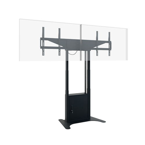 HAGOR Lift für Display, Mini-PC, Kamera, Notebook, A/V-Geräte, Display - Schwarz pulverbeschichtet - Höhenverstellbar - 2 