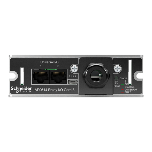 Schneider Electric AP9614. Tipo de produto: Cartão de relé, Capacidade do rack: 0U. Certificados de conformidade: RoHS, RE
