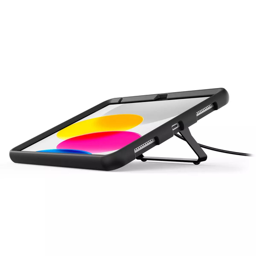 Compulocks iPad 10.2" Secured Kickstand Black - Metal Kickstand for Extra Functionality, Lock Slot and Cable Lock, Mobile,
