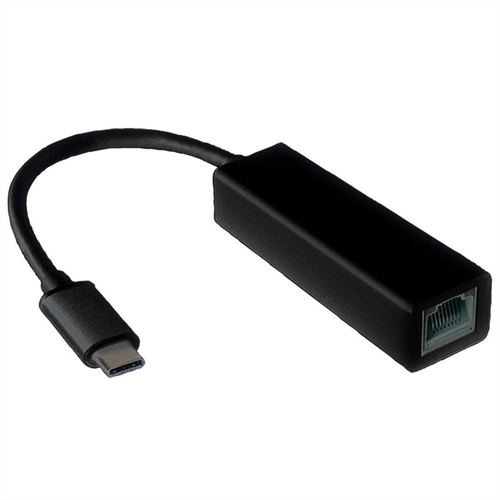 Value Gigabit Ethernet-Adapter für MacBook, Notebook, Ultrabook, PC - Schwarz - USB 3.1 (Gen 2) Typ C, USB 3.2 (Gen. 2) Ty