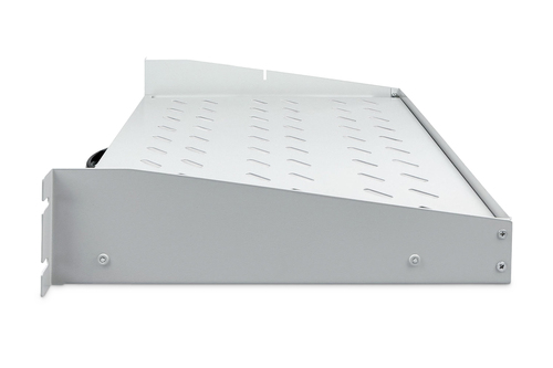 DIGITUS Professional 2U Rackmount Rack-Regal für Server, Patchfeld, LAN-Schalter - 482,60 mm Rack-Breite - Hellgrau - Stah