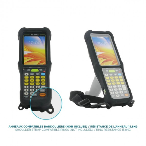 MOBILIS Robust Hülle für Zebra Mobilcomputer - Schwarz - Stoßdämfpend, Spritzwassergeschützt, Staubfest, Temperaturbeständ