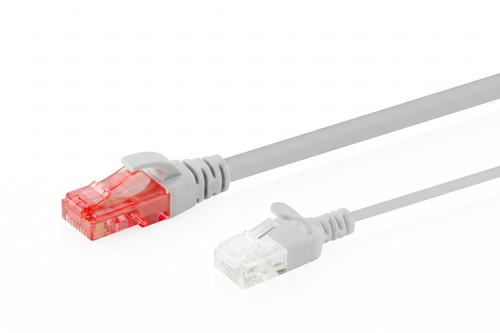 Digitus CAT 6 U-UTP Slim patch cable, 1 m, gray, 10 pieces. Cable length: 1 m, Cable standard: Cat6, Cable shielding: U/UT