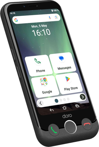 Doro Aurora A10 DSB-0550 64 GB Smartphone - 11,4 cm (4,5 Zoll) 1280 x 720 - Octa-Core 2 GHz - 4 GB RAM - Android 14 - 4G -