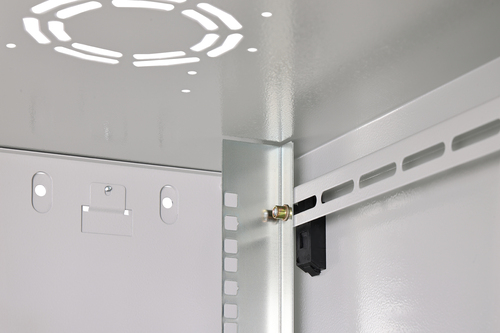 Digitus Dynamic-N 12U Wall Mountable Enclosed Cabinet Rack Cabinet for Networking, Server - Light Grey - Steel, Glass, She