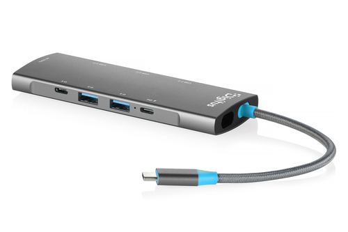 Digitus USB-C Docking Station, 8-Port. Basisgerät Typ: Tablet/Smartphone/Laptop, Markenkompatibilität: Universal. Docking-