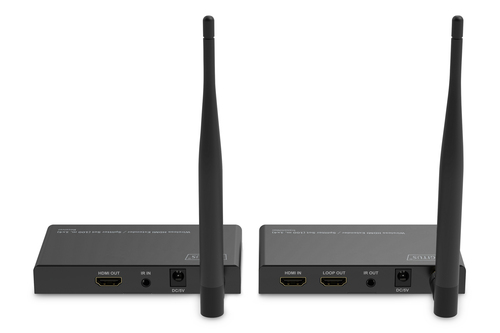 Digitus Wireless HDMI extender / splitter set (100 m, 1x4). Type: AV transmitter & receiver, Maximum resolution: 1920 x 10