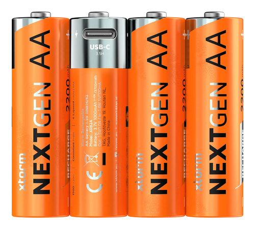 Xtorm XNG2AB4. Battery type: Rechargeable battery, Battery size(s): AA, Battery voltage: 3.7 V