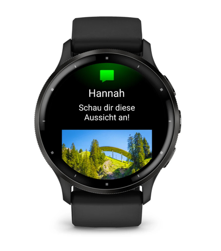 Garmin Venu 3 Smart Watch - 45 mm Case Height - 45 mm Case Width - Slate, Black Case Color - Black Band Color - Stainless 