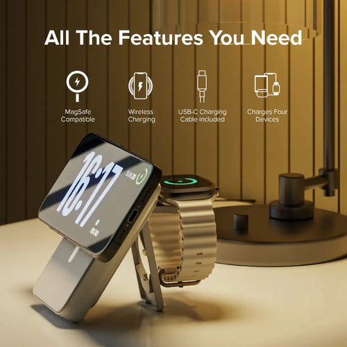 Alogic Stromspeicher - Weiß - für iPhone 8, iPhone 11, Smartphone, iPhone 15 Pro Max, AirPod, Apple Watch, Google Pixel 3 