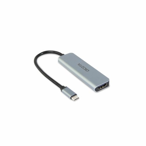 Dicota USB-Typ C Docking Station für Smartphone, Projektor, Tablet, Desktop-PC, Monitor, E-Book-Reader, TV, Digital-Player