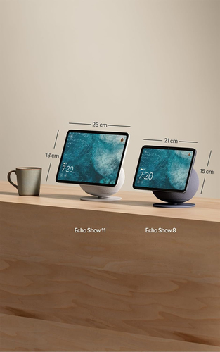 Amazon Echo Show 8. Virtual assistant: Amazon Alexa, Shape: Rectangle, Product colour: Grey. Display diagonal: 22.1 cm (8.