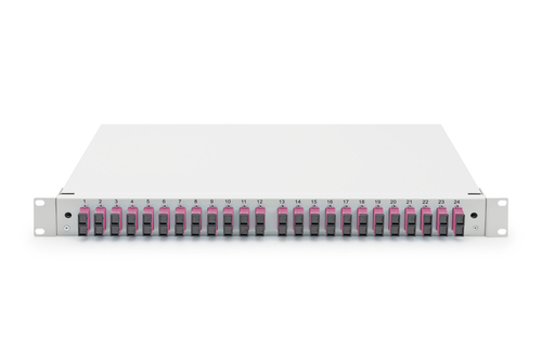 Digitus Fiber Optic Splice Box, Equipped, SC, OM4. Type: Cable management panel, Housing material: Steel, Product colour: 