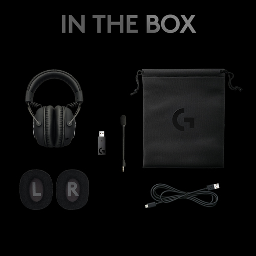 Logitech G PRO X. Tipo de produto: Auscultadores. Tecnologia de conetividade: Sem fios. Uso recomendado: Jogos. Frequência