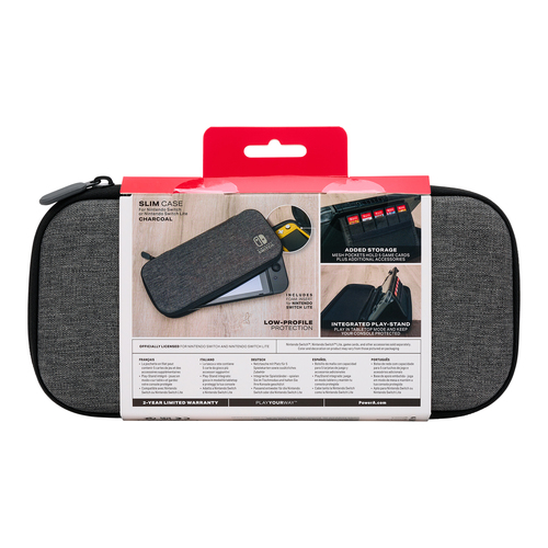 PowerA Slim Case for Nintendo Switch Family - Charcoal. Case type: Hardshell case, Brand compatibility: Nintendo, Product 