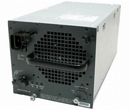 Cisco WS-CAC-3000W-RF. Product type: Power supply, Product colour: Black. Compatibility: Cisco Catalyst 6500. Total power: