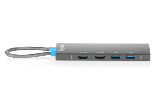 Digitus USB-C Docking Station, 9-Port. Basisgerät Typ: Tablet/Smartphone/Laptop, Markenkompatibilität: Universal. Docking-