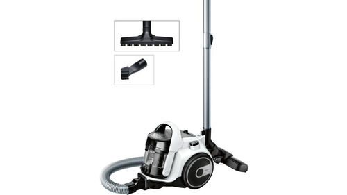 Aspirapolvere Bosch BGS05A222 - Bianco - 1,50 L Capacità polvere - Tubo telescopico, Strumento per fessure - 900 cm Raggio
