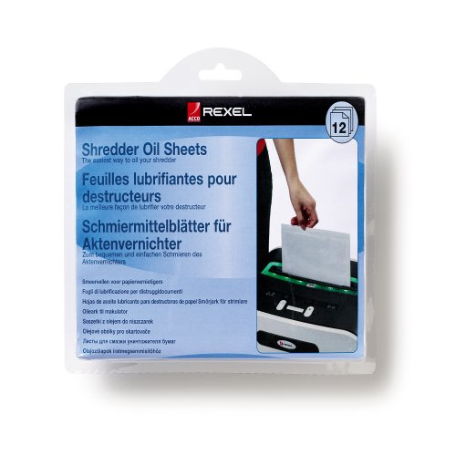 Rexel Shredder Oil Sheets (pack of 20). Quantity per pack: 20 pc(s)
