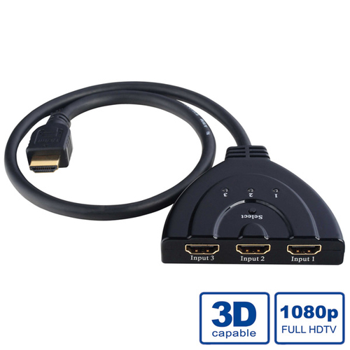 Value 14.99.3565 Audio/Video-Schalter - 1920 x 1080 - 1080p - 3 Eingabegerät - 1 Display - 3 x HDMI Ein - 1 x HDMI-Ausgang