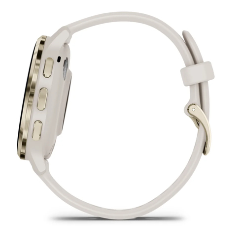 Garmin Venu 3S Smart Watch - Round Case Shape - 41 mm Case Height - 41 mm Case Width - Soft Gold Stainless Steel Body Colo