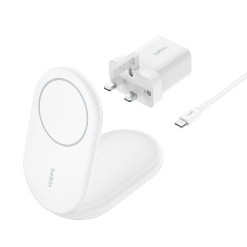 Belkin BoostCharge Induktionsladegerät - Weiß - für Qi2-fähiges Gerät - Magnetisch