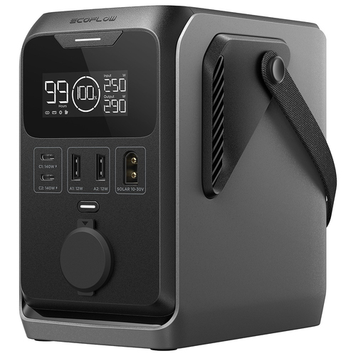 EcoFlow TRAIL 300 DC. Battery technology: Lithium Iron Phosphate (LiFePO4), Charging source: Cigar lighter, Solar, USB, Ba