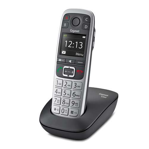 Gigaset E560 DECT-Schnurlostelefon - Silber - 1 Telefonleitung(en) - Freisprecheinrichtung - Hörhilfen-kompatibel