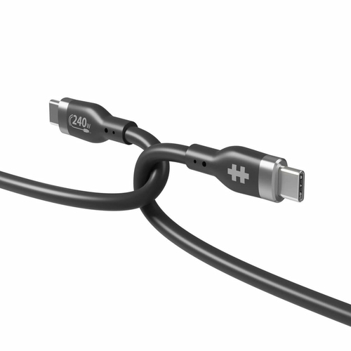 Targus HyperJuice HJ4001BKGL Charging Cable - 1 m - For USB Type C Device, MacBook - USB Type C / USB Type C - Black - Tan